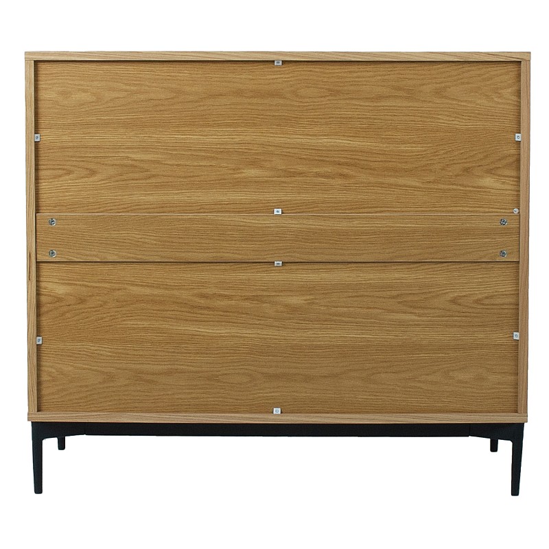 Kumode DELANO 100x41,5xH90cm, MDF ozols / pelēks