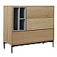 Kumode DELANO 100x41,5xH90cm, MDF ozols / pelēks