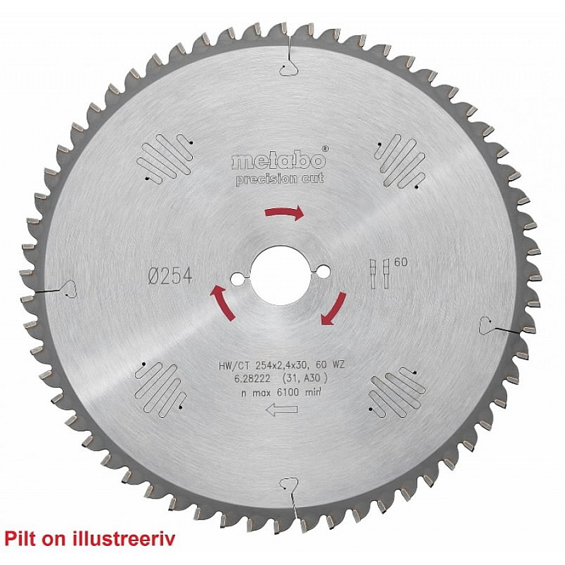 Ripzāģa asmens 160x2,2/1,4x20, z24, WZ, 20°. Precision Cut. KS 55, Metabo