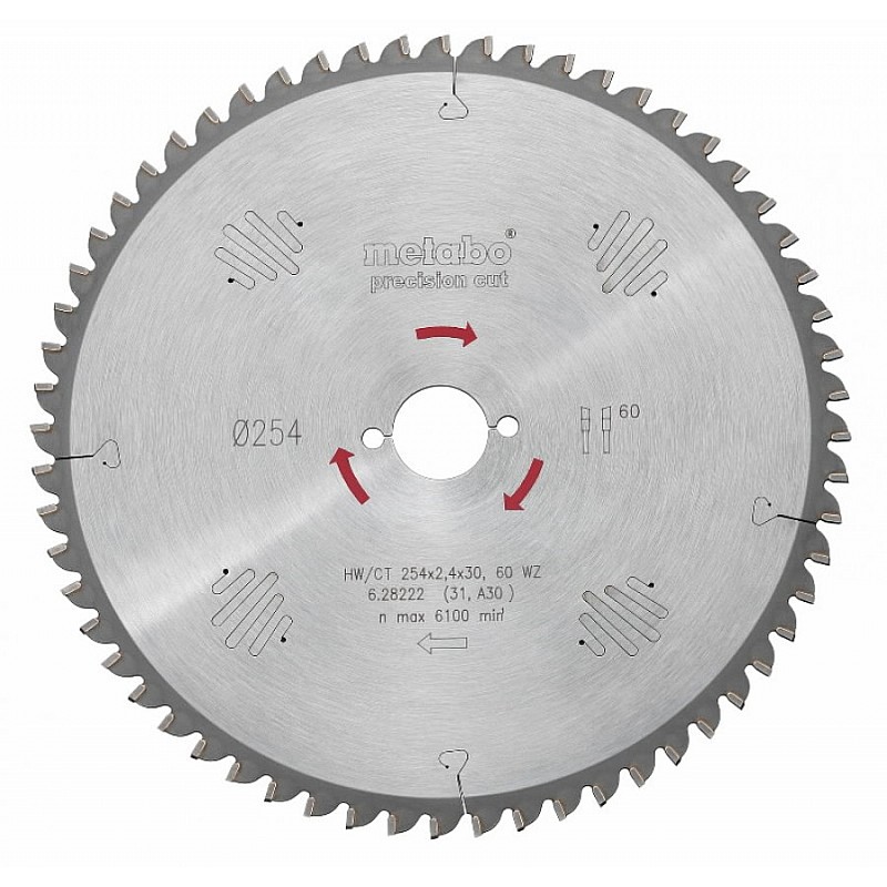 Zāģa asmens HW/CT 160x1,6/1,1x16/20, 24 WZ. KSA18LTX KSA 18 LTX, Metabo