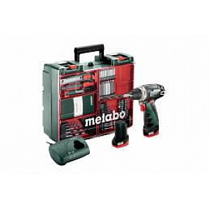 Akumulatora skrūvgriezis PowerMaxx Basic komplekts, Metabo