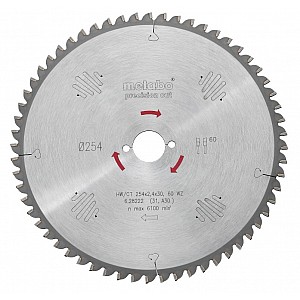 Zāģripa Precision Cut 254x2,4/1,8x30, z60, WZ, -5°, Metabo