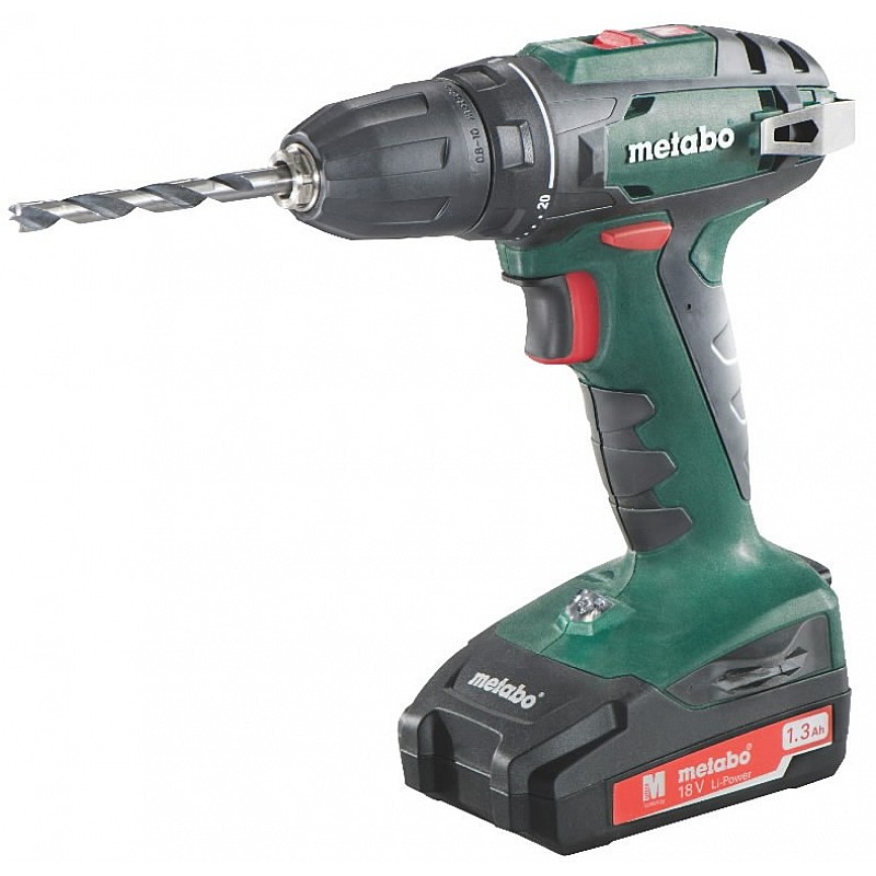 Akumulatora urbjmašīna BS 18, 10 mm patrona / 1,3 Ah, Metabo