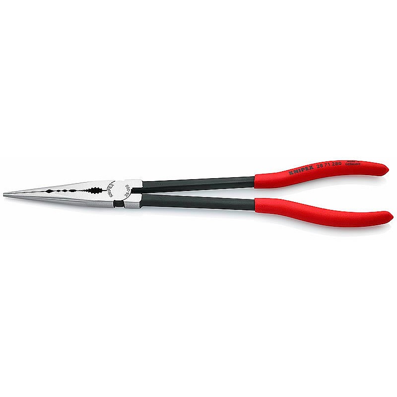 Pagarinātas plakanknaibles ar smailiem galiem 280mm, Knipex